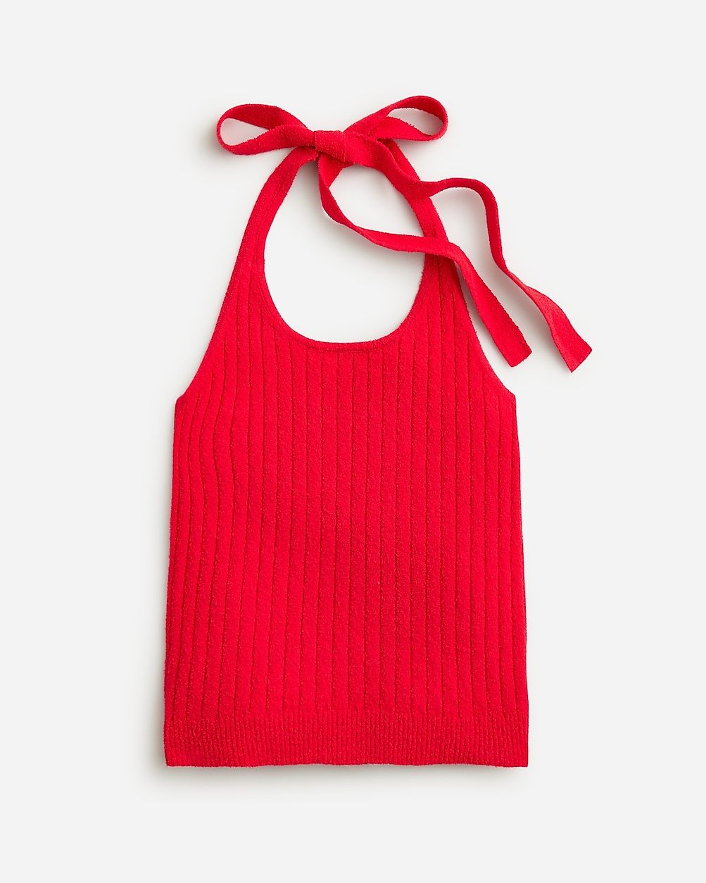 Fine boucl&eacute; halter-neck top | J.Crew US