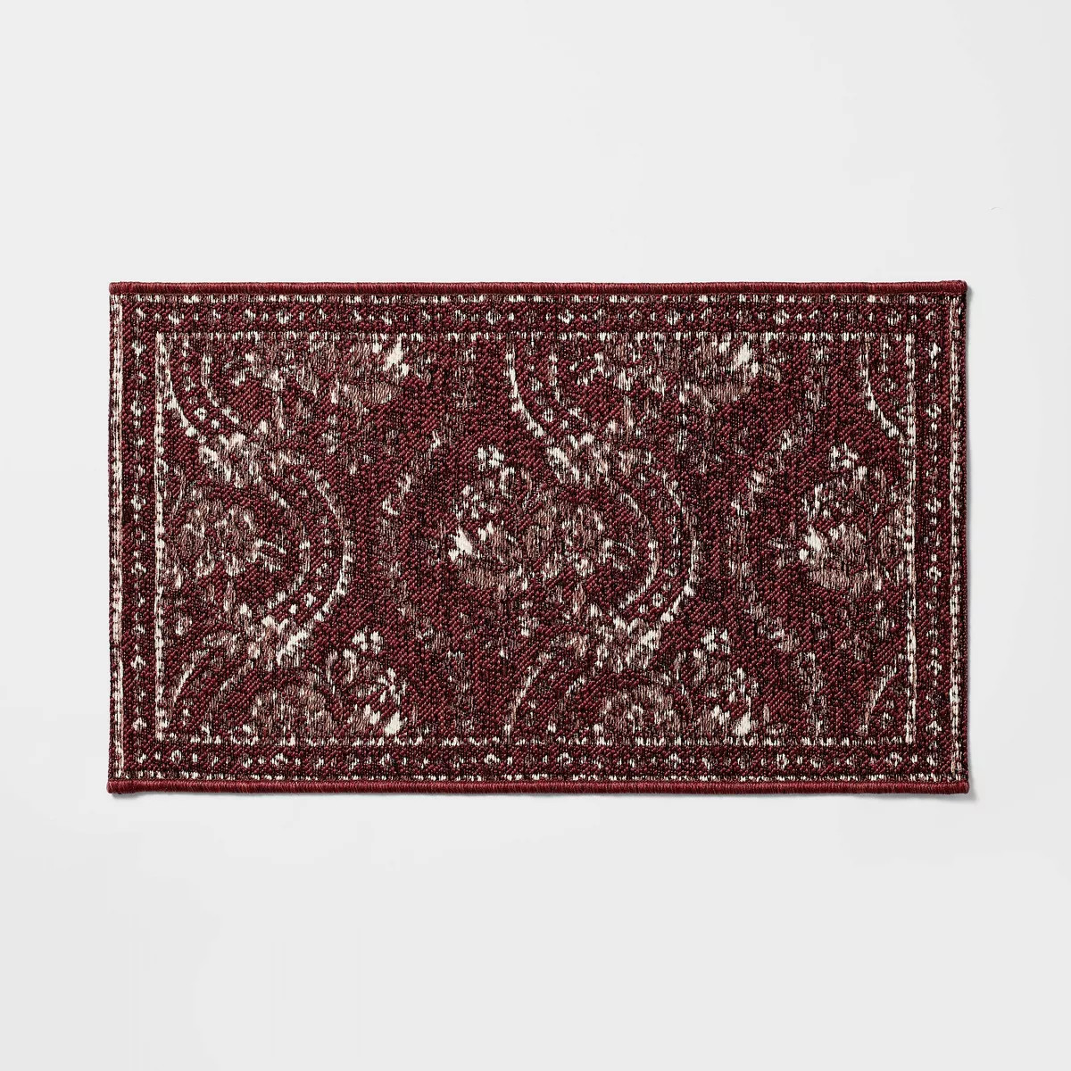 20"x34" Foliage Scatter Rug Burgundy - Threshold™ designed with Studio McGee | Target