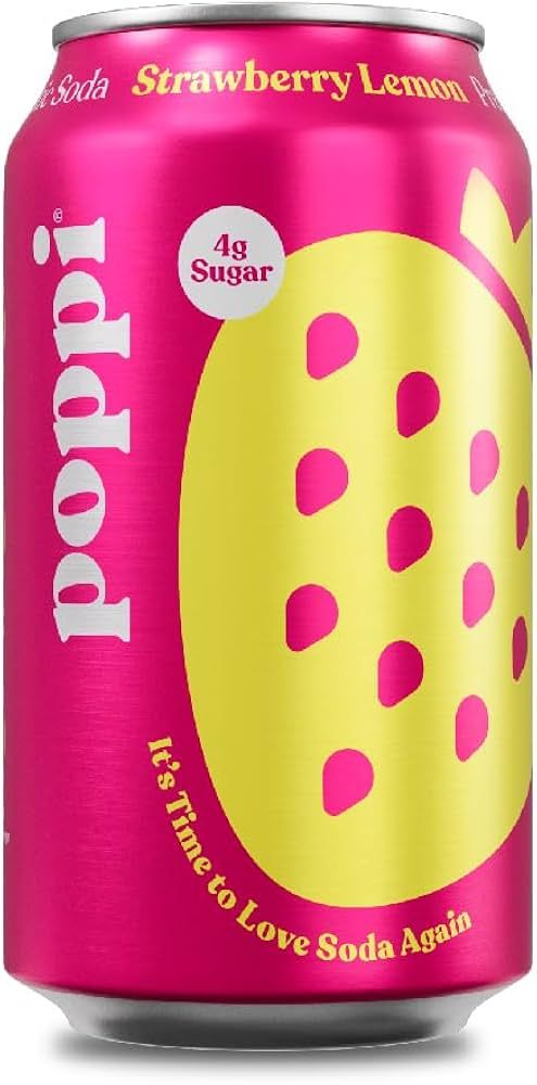 POPPI Sparkling Prebiotic Soda, Beverages w/Apple Cider Vinegar, Seltzer Water & Fruit Juice, Str... | Amazon (US)