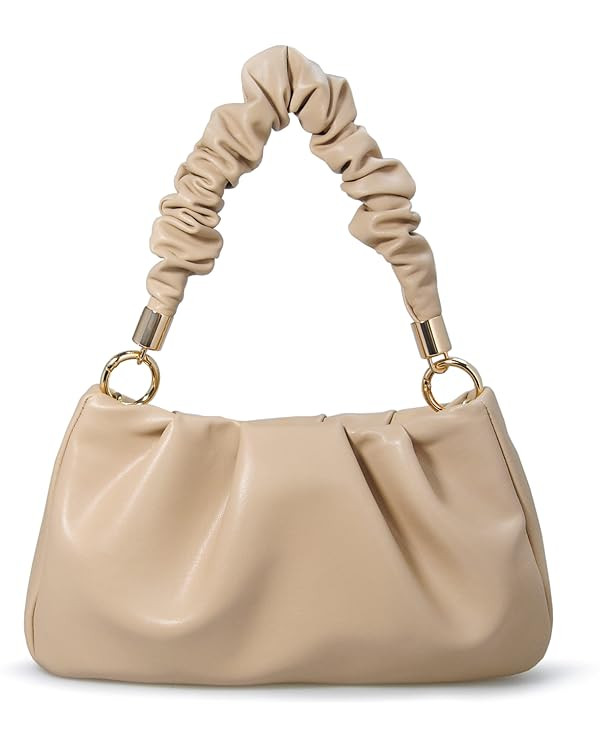 Cloud Pouch Bag Women Shoulder Handbag Soft Vegan Leather Vintage Hobo Chain Cross body Bag | Amazon (US)