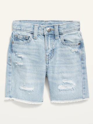 Loose Ripped Jean Cut-Off Shorts for Toddler Boys | Old Navy (US)