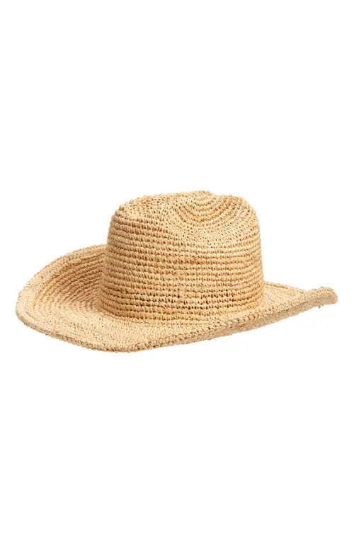 Lack of Color Raffia Cowboy Hat in Natural at Nordstrom, Size Small | Nordstrom