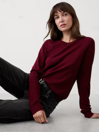 Forever Crew-Neck Sweater | Banana Republic Factory