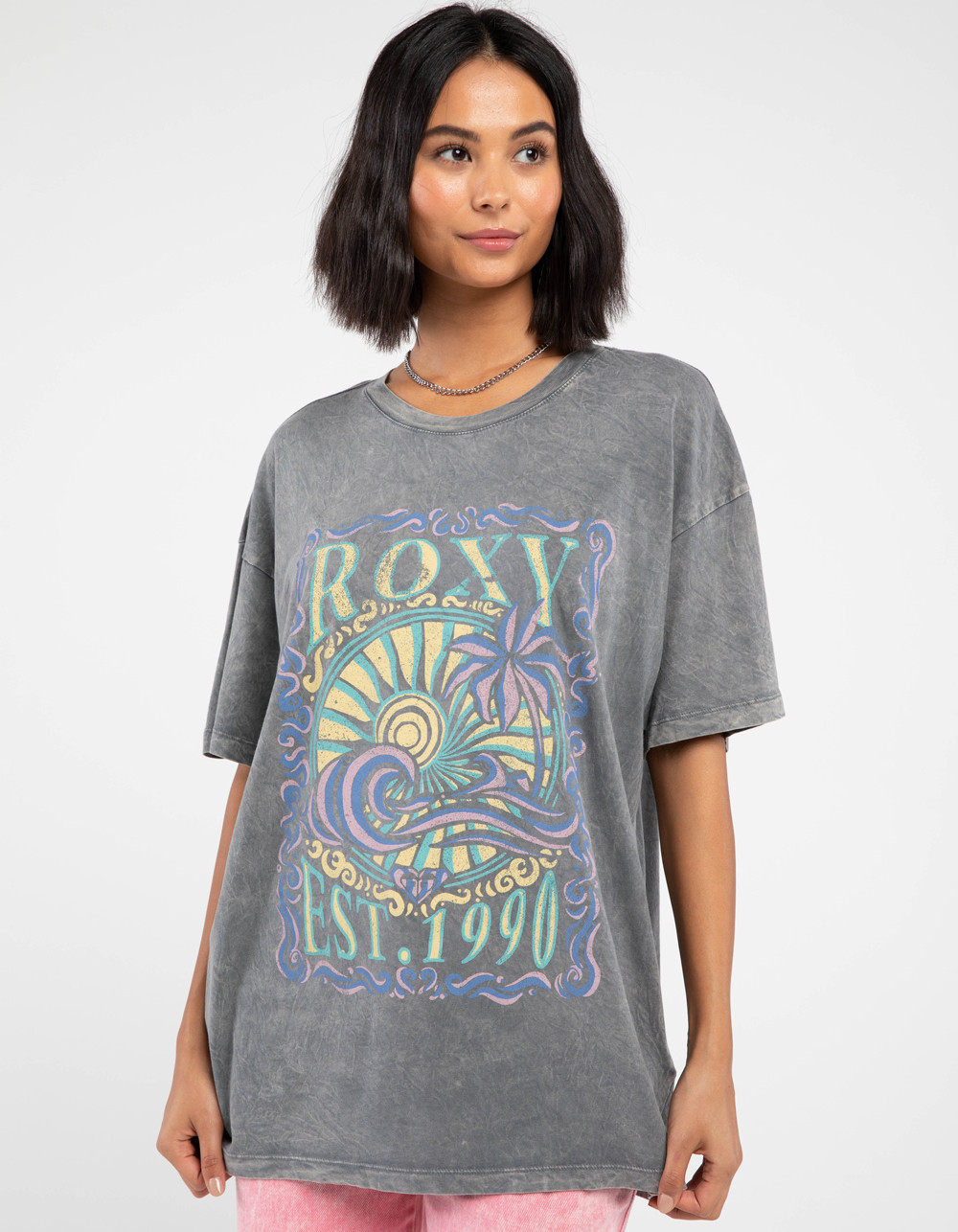 ROXY On The Wave Womens Oversized Tee - OFF-BLACK | Tillys | Tillys