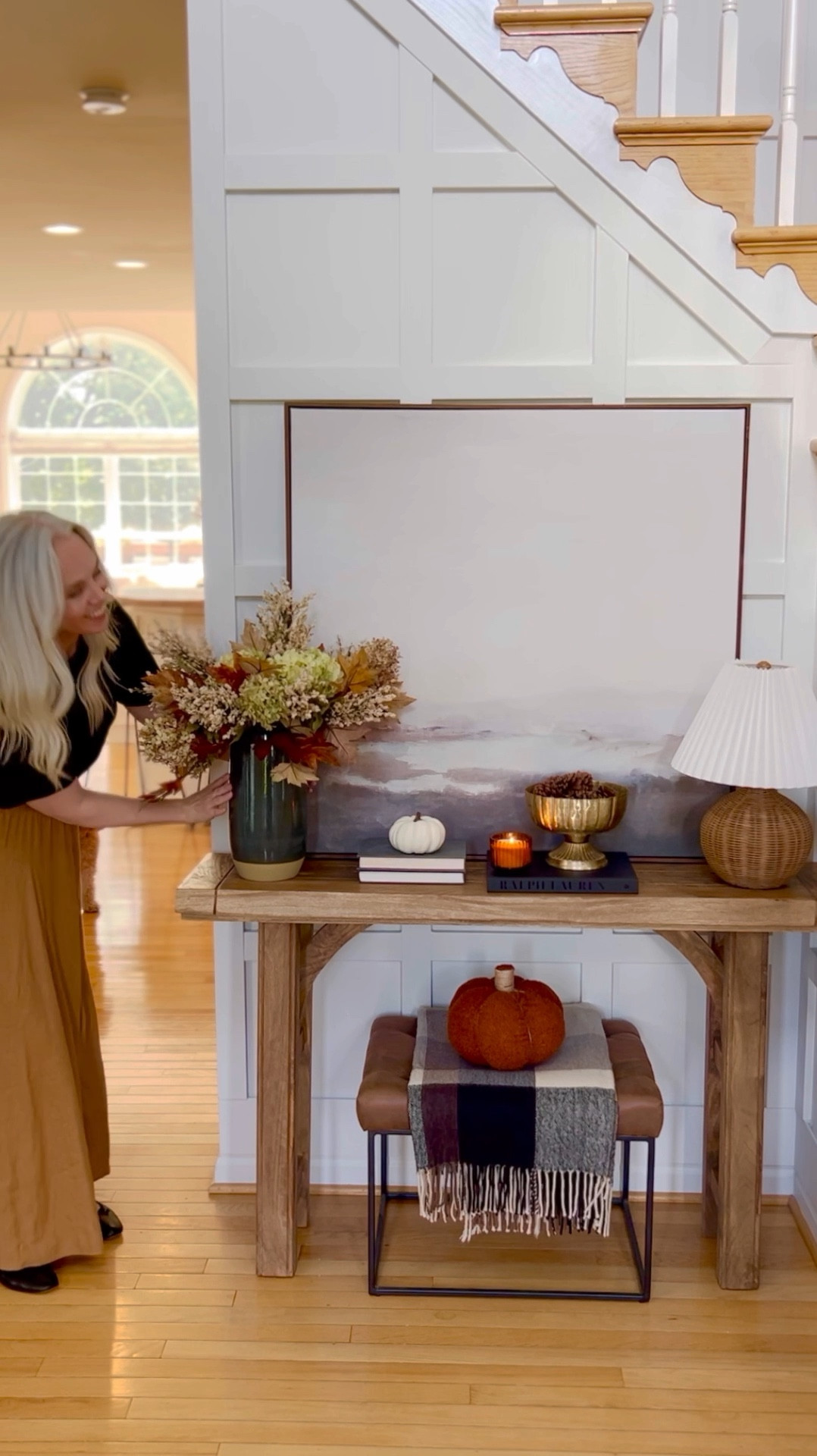 Sale Alert on my Grandin Road console table 🙌 , Afloral, , Cozy decor, Cozy fall touches, Fall Decor, Fall, home decor, Autumn, Autumn decor, fall stems,candle, textures, Studio McGee, Ralph Lauren, moody decor, , pumpkins, coffee table books, entryway styling, console table decor , Target, Michael’s, pinecones, traditional fall colors, Sherpa pumpkin, fall styling

#LTKSaleAlert #LTKHome #LTKSeasonal