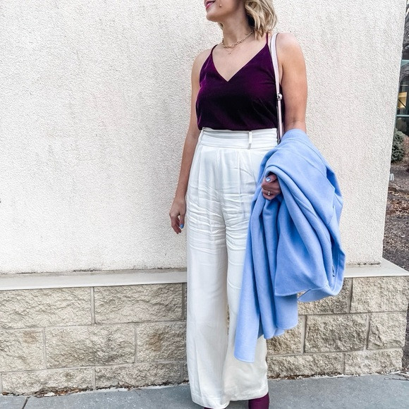 LOFT Velvet Racerback Long Tank Top | Poshmark