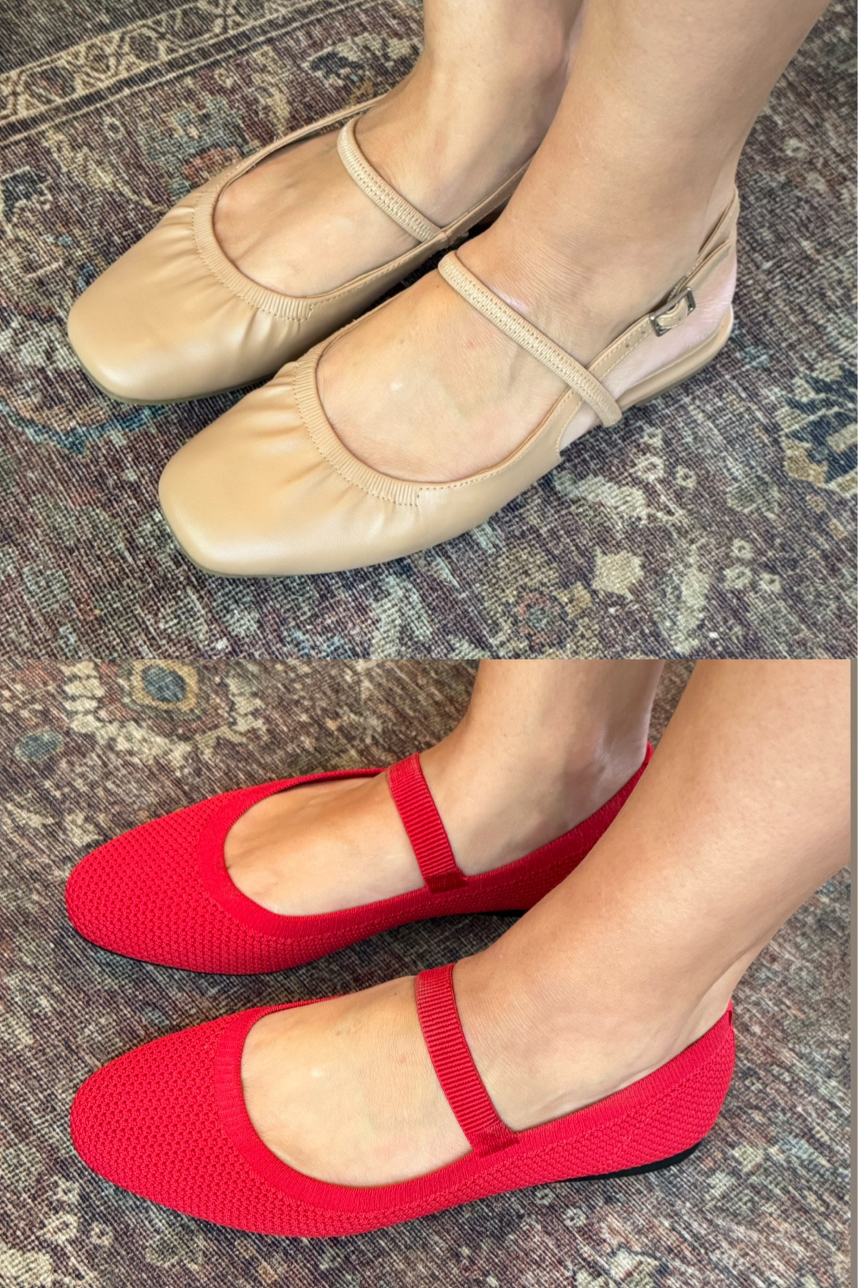 Mary Jane ballet flats that go with everything. Neutral nude leather for everyday outfits and bold red knit for a festive pop of color. Lightweight and comfortable, these versatile flats are perfect for fall outfits, holiday gatherings, travel days, workwear, and casual style. Effortless chic meets all day comfort

#MaryJaneFlats #BalletFlats #NeutralFlats #RedFlats #ComfortableFlats #TravelShoes #WorkShoes #CasualStyle #ComfyChic #LTKFallStyle #LTKTravel #LTKWorkwear #LTKHoliday #LTKGiftGuide #FallOutfits #HolidayStyle #ShoesOfTheDay #FlatsForWomen #EverydayStyle #ChicComfort #LTKUnder100
