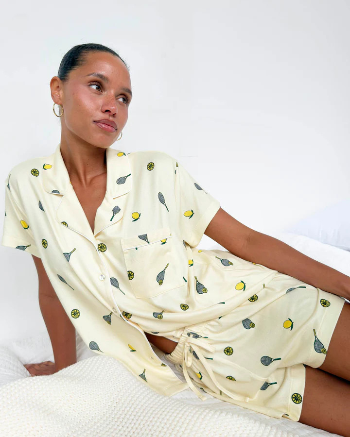 Lemon Tennis Flora Pillowsoft Short Set | Splendid