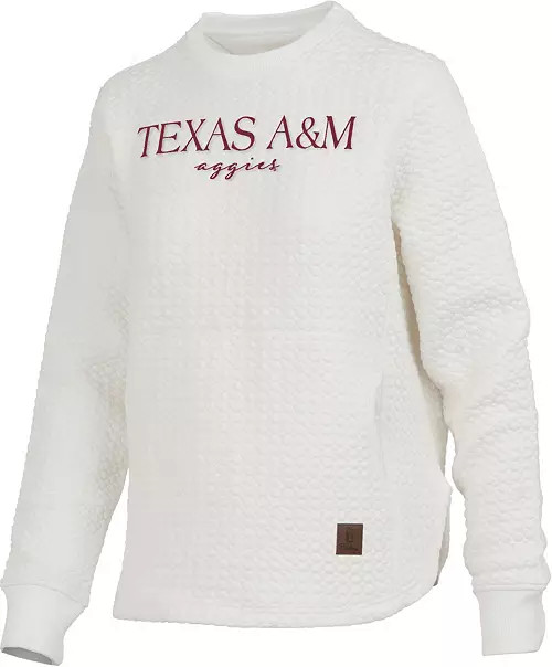 Pressbox Women's Texas A&M Aggies Ivory Bubble Knit Crew Pullover Sweatshirt | Dick's Sporting Go... | Dick's Sporting Goods