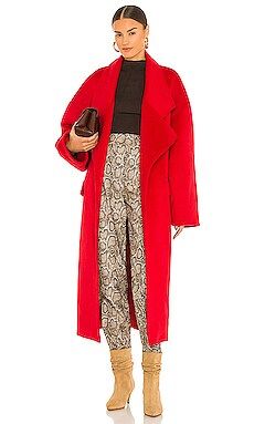Ronny Kobo Claire Coat in Scarlet from Revolve.com | Revolve Clothing (Global)