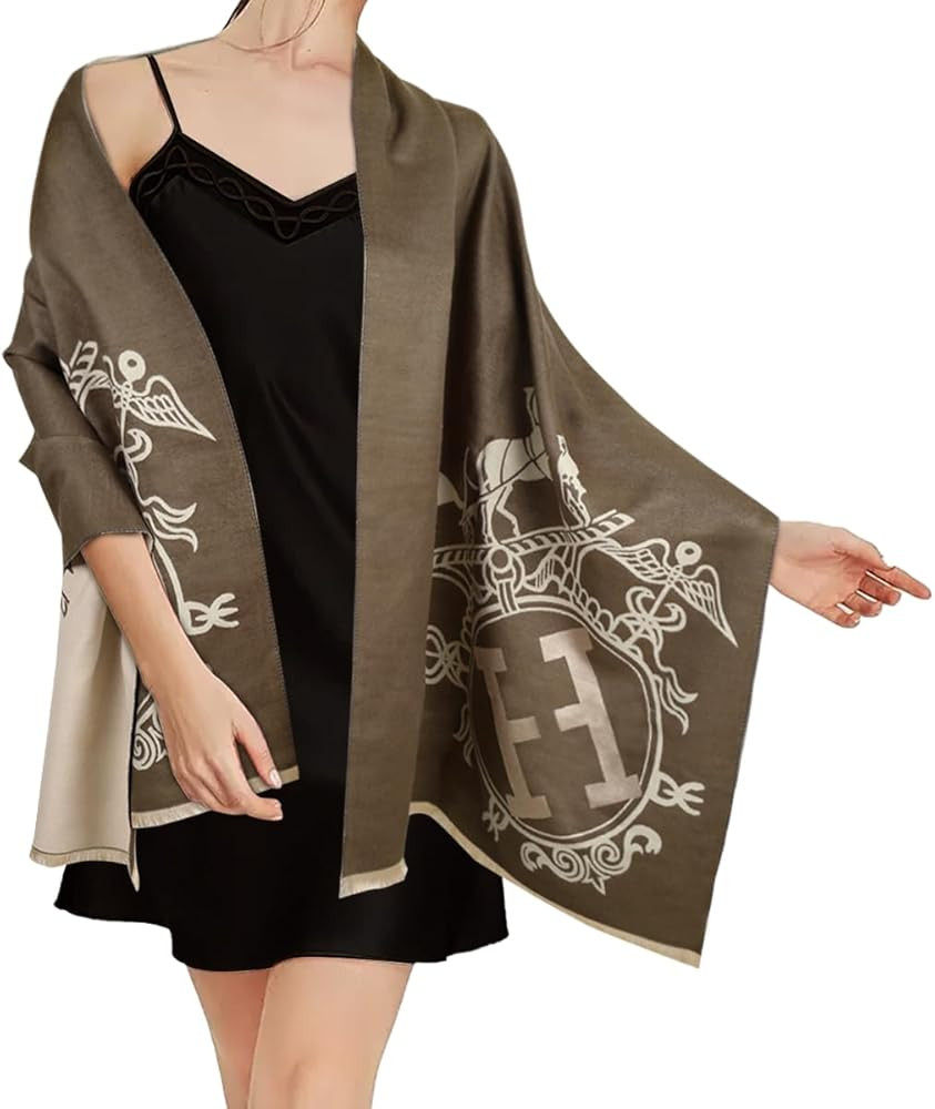 Relang Scarfs for Women Pashmina Silky Shawl Wrap for Evening Dressing Blanket Open Front Poncho ... | Amazon (US)