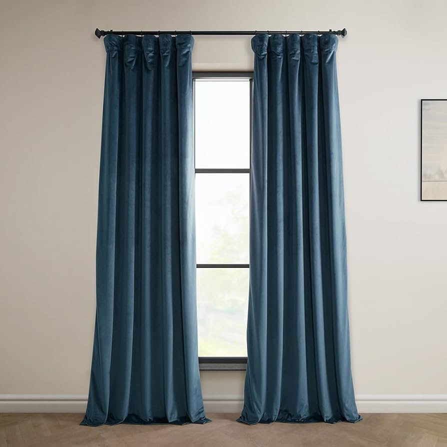 HPD Half Price Drapes Heritage Plush Velvet Curtains 96 Inches Long Room Darkening Curtains for B... | Amazon (US)