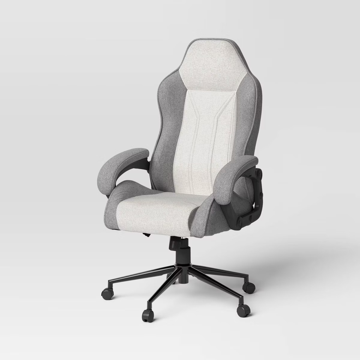 Swivel Gaming Chair Gray - Room Essentials™: Upholstered Computer Desk Chair, Adjustable, Fixed... | Target