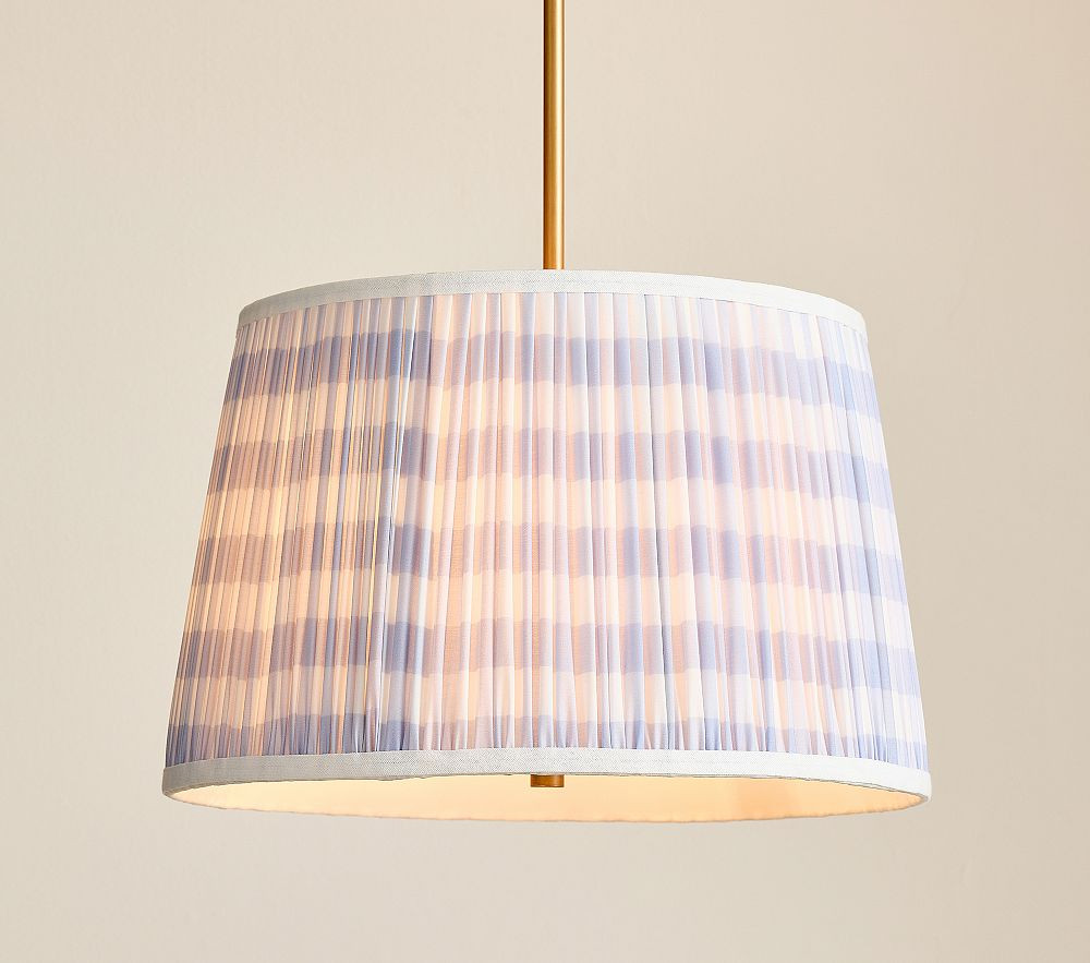 Gingham Pleat Pendant (17") | Pottery Barn Kids