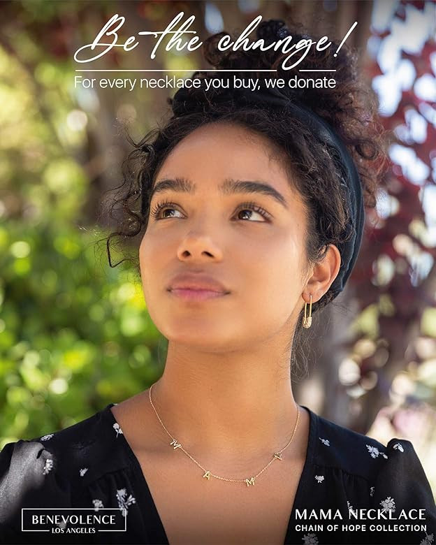 Benevolence LA Mama Necklace Dainty Necklace, 14k Gold Dipped Necklaces For Women, Valentines Day... | Amazon (US)