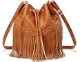 Leather Bucket Bags for Women Crossbody Fringe Purses with Drawstring Ladies Tassel Hobo and Shou... | Amazon (US)