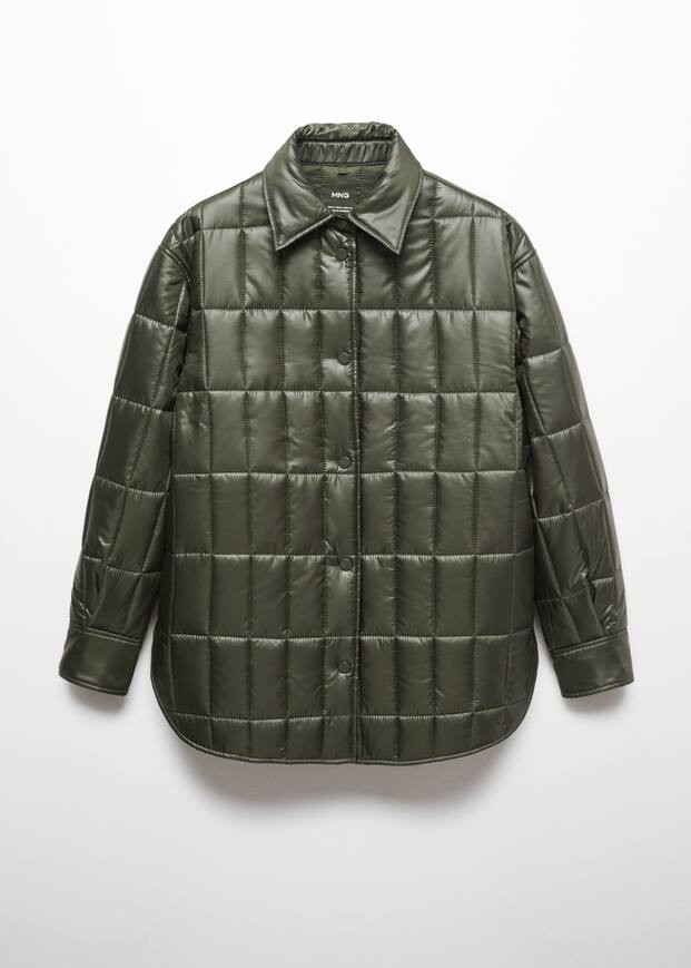Quilted anorak with shirt collar | MANGO (UK)