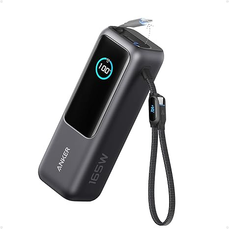 Anker Laptop Power Bank, 25,000mAh Portable Charger with Triple 100W USB-C Ports, Built-in Retrac... | Amazon (US)