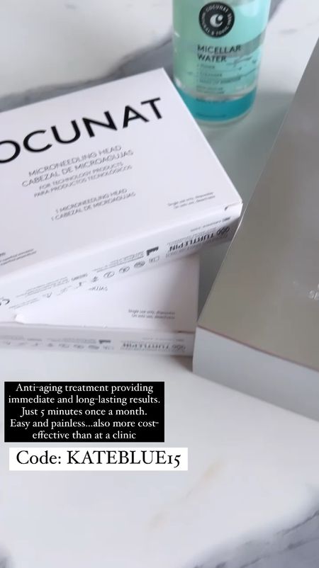 @cocunat clinical beauty filler 
— anti aging treatment done at home to reduce wrinkles and improve elasticity 
— Micellar water to remove makeup, tone, and cleanse all in one 

Code: KATEBLUE15 for 15% off 
#ad 