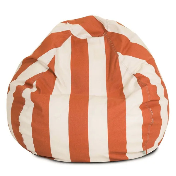 Majestic Home Goods Vertical Stripe Classic Bean Bag Chair Small/Large - Bed Bath & Beyond - 9602... | Bed Bath & Beyond