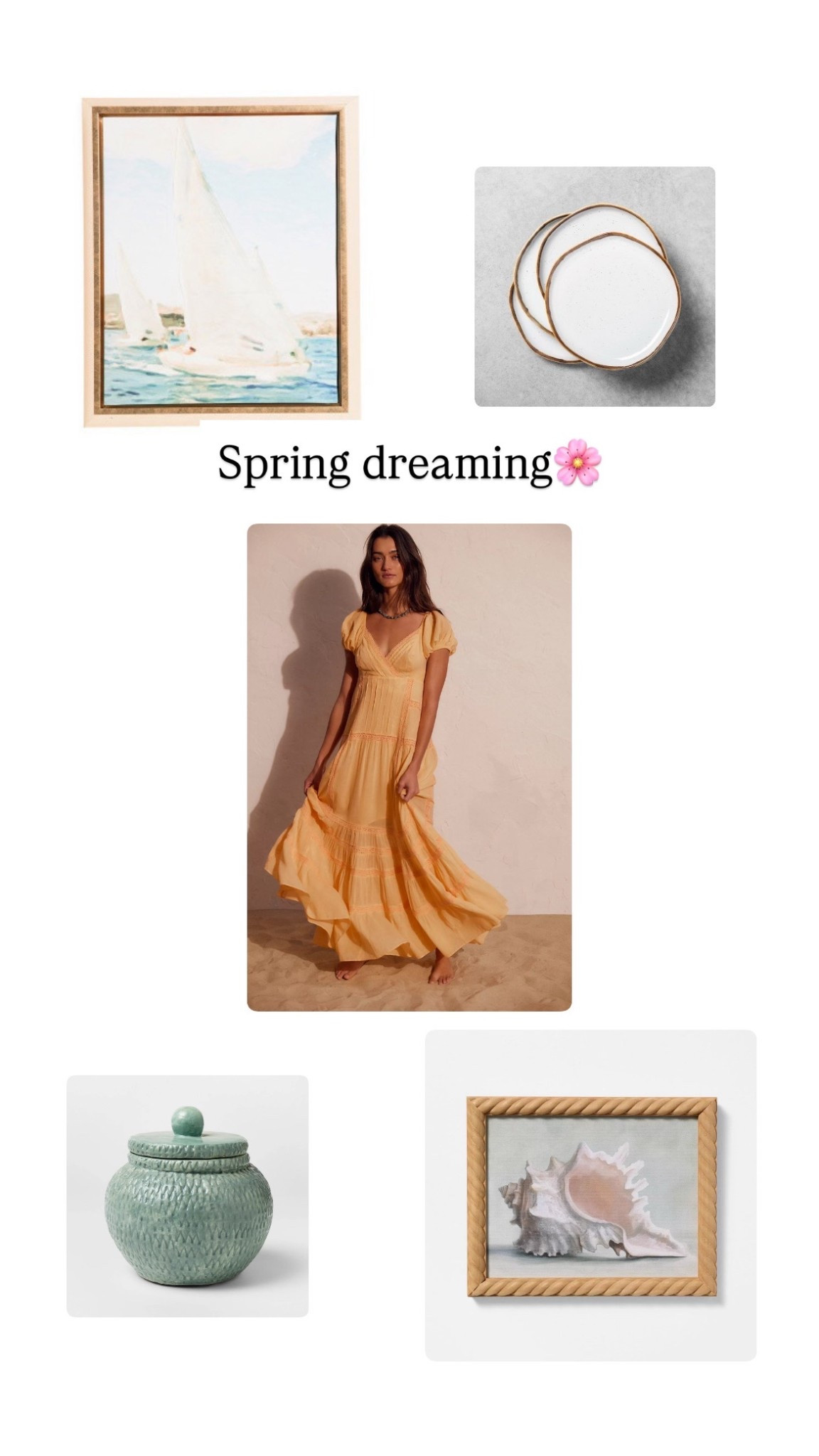 Spring dreaming🌸🌸🌸
spring dishes, pictures & a beautiful flowy sherbet dress perfect for weddings and graduations 🧡


#LTKHome #LTKOver40