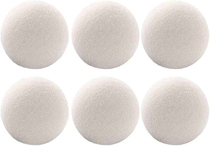 6 Pack Wool Dryer Balls for Laundry, Reusable Natural Fabric Softener to Reduce Static & Drying T... | Amazon (US)
