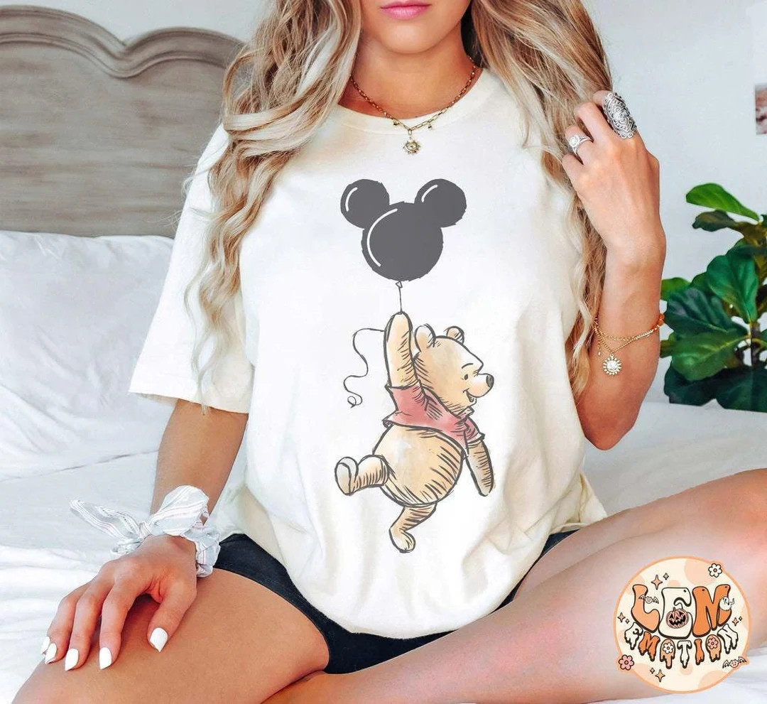 Retro Disney Winnie the Pooh Ears Comfort Colors Shirt, the Pooh Shirt, Winnie the Pooh Shirt, Di... | Etsy (US)