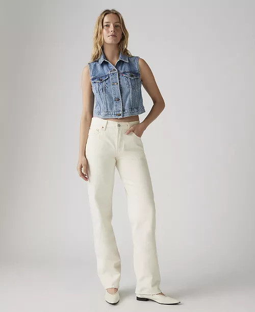Premium Women's 501 90's Mid-Rise Straight-Fit Jeans 30" | Macy's