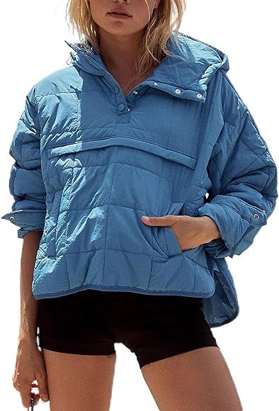 AMEBELLE Women's Oversized Hooded Puffer Jacket Quilted Lightweight Winter Warm Pullover Padded H... | Amazon (US)