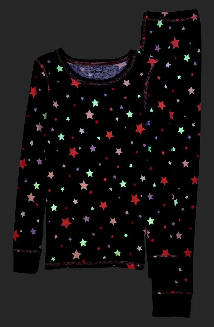 Nordstrom Kids' Glow in the Dark Fitted Two-Piece Pajamas | Nordstrom | Nordstrom