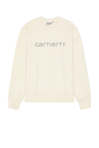 Carhartt WIP Rivet Script Sweatshirt in Natural - Cream. Size S (also in L, M). | FWRD 