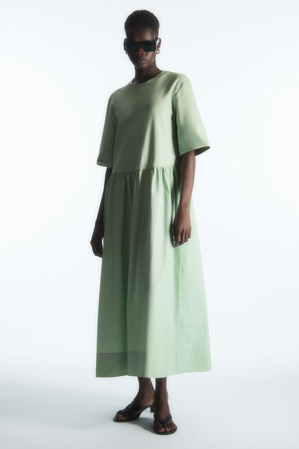 CONTRAST-PANEL MIDI T-SHIRT DRESS | COS UK