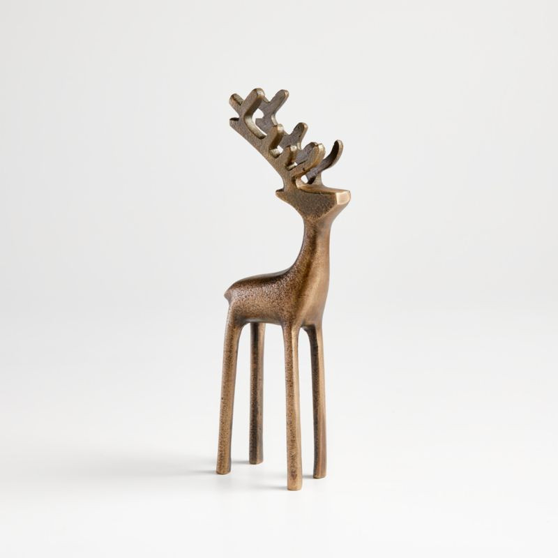 9" Brass Reindeer + Reviews | Crate and Barrel | Crate & Barrel