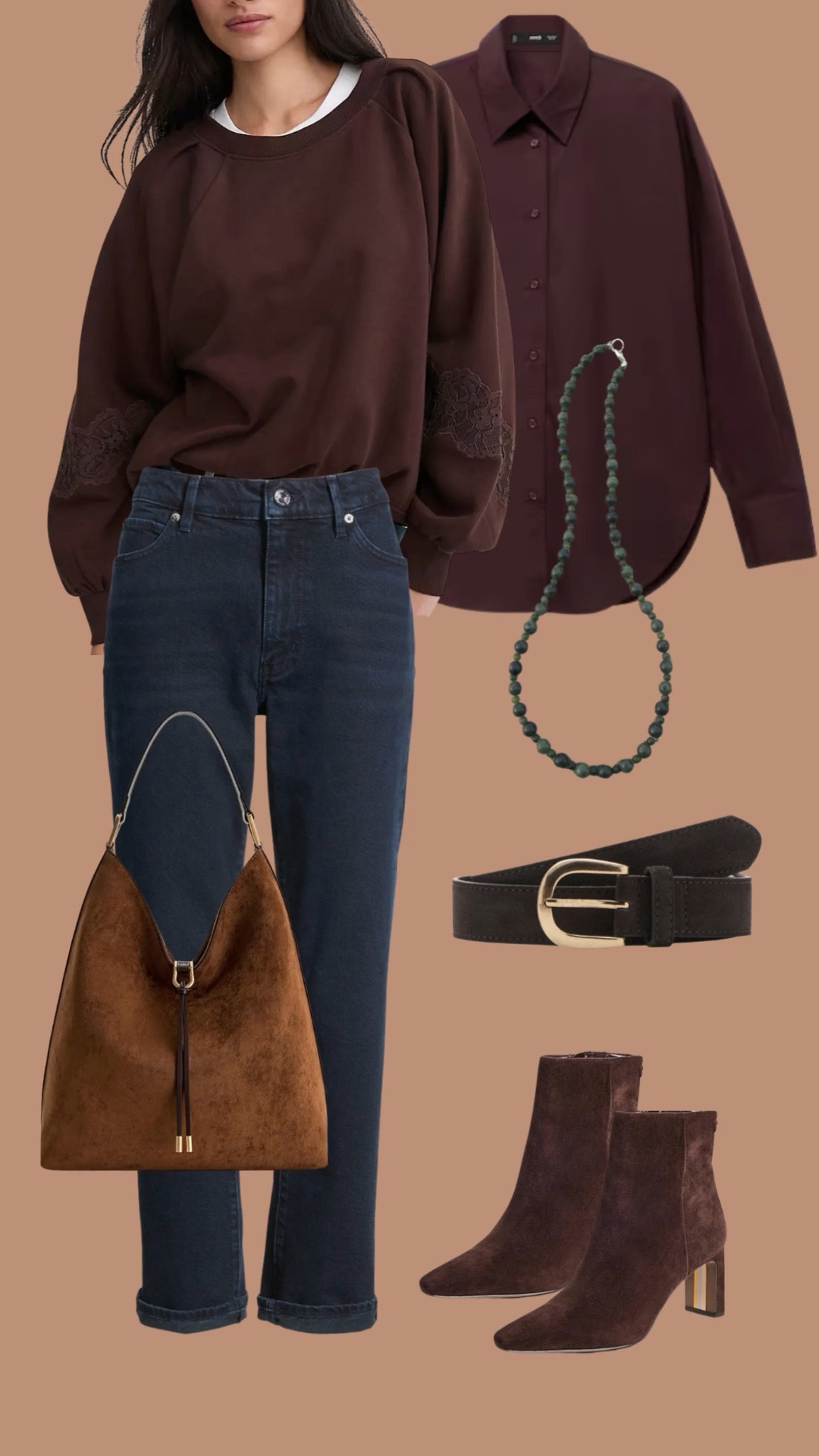 Fall Outfit, Fall Boots 🤎
The season of rich textures and warm neutrals. I styled deep chocolate tones with denim, suede boots, and a structured bag for a timeless fall look that’s both comfortable and chic.

Linked everything (and similar pieces) in my LTK profile.

#LTKSeasonal #LTKHoliday #LTKStyleTip