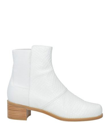Stuart Weitzman Woman Ankle boots White Size 4.5 Leather, Textile fibers | YOOX (US)