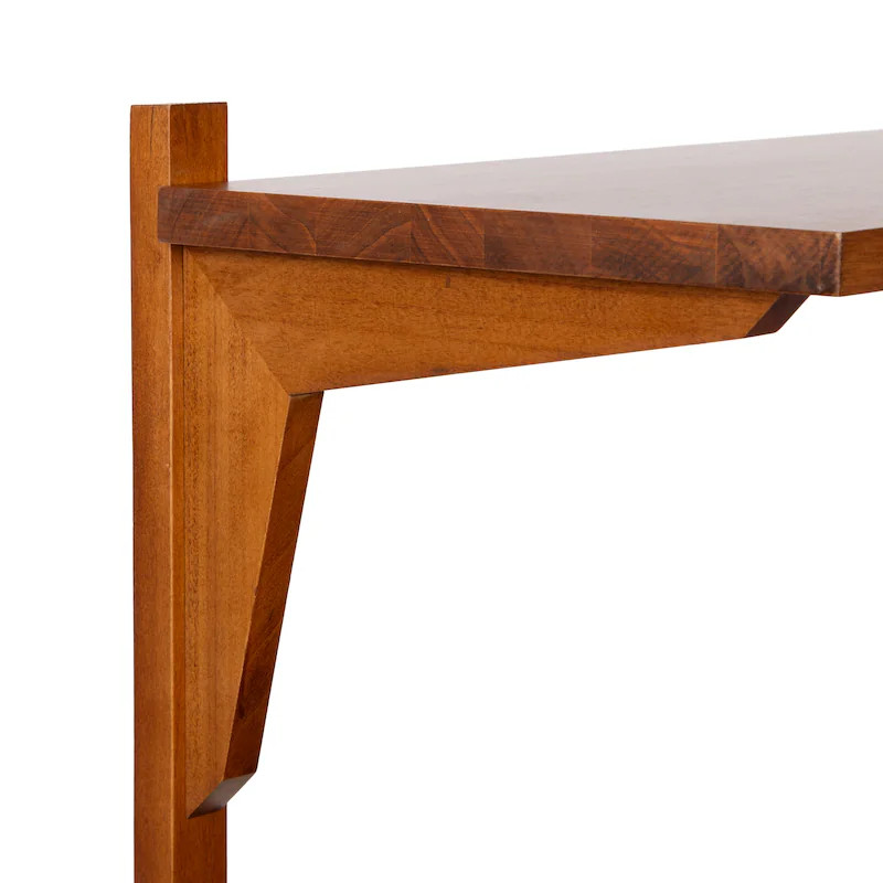 Kate and Laurel Meridien Mid-Century Wall Shelves - Rustic Brown - 24x8x24 | Overstock