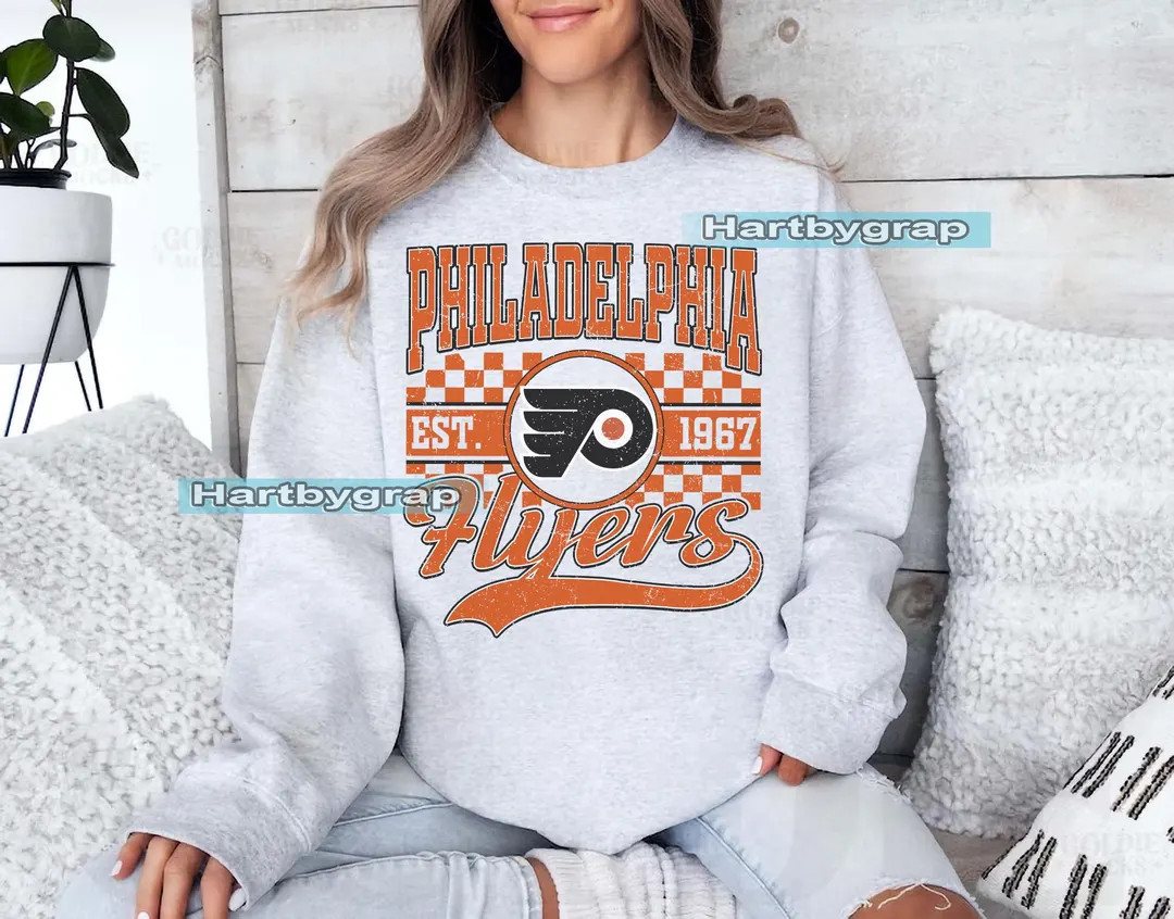 Philadelphia Flyer Sweatshirt, Vintage Flyer tshirt, Philadelphia Hockey Fan shirt, Custom player... | Etsy (Global)
