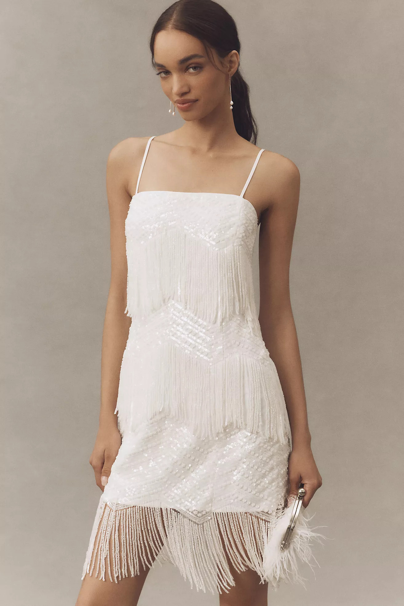 Endless Rose Beaded Fringe Mini Dress | Anthropologie (US)