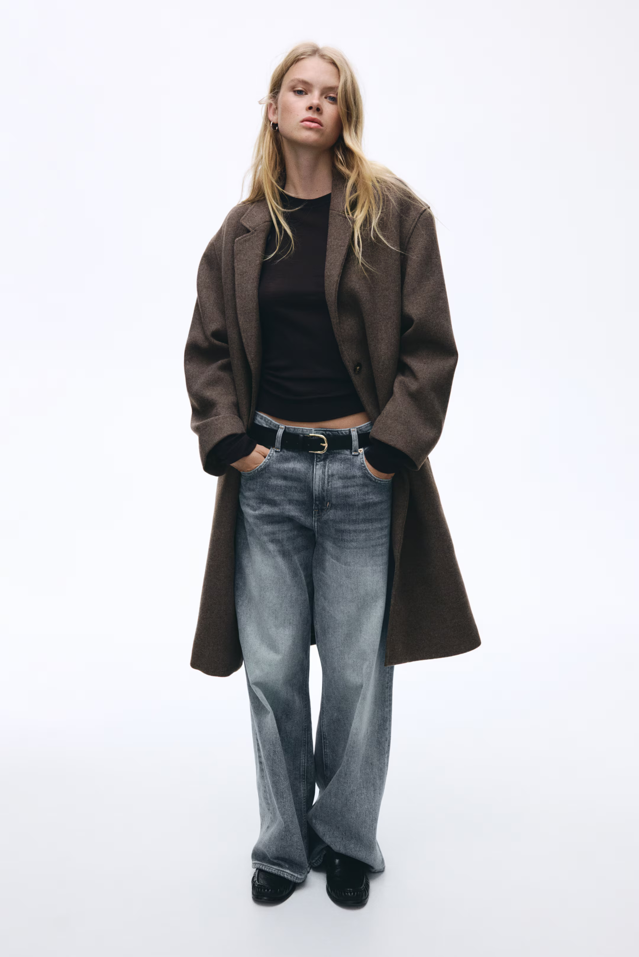 Single-breasted coat - Dark mole - Ladies | H&M GB | H&M (UK, MY, IN, SG, PH, TW, HK)