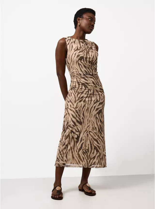 Buy Zebra Print Midaxi Jersey Column Dress 10 | Midaxi | Tu | Tu Clothing