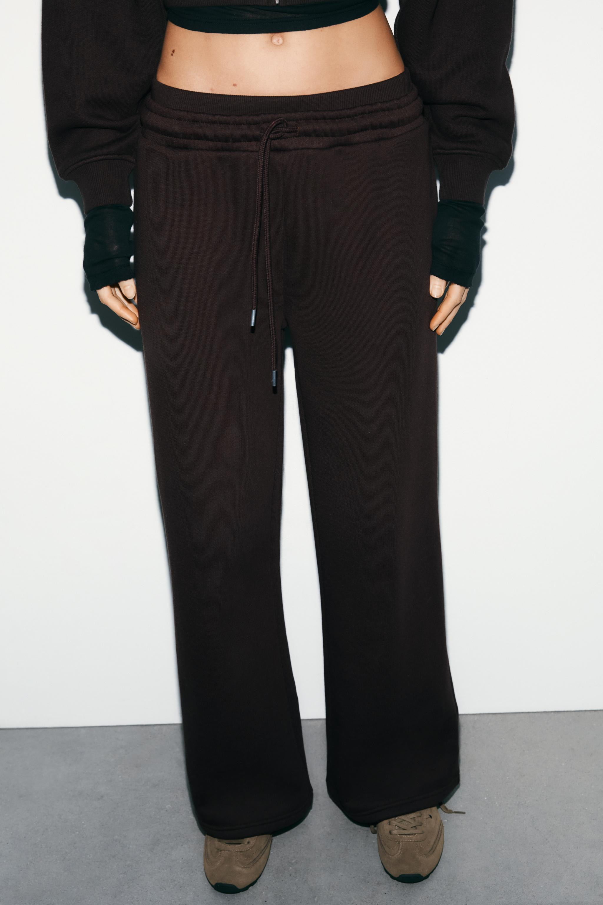 STRAIGHT-LEG PLUSH TROUSERS | Zara UK