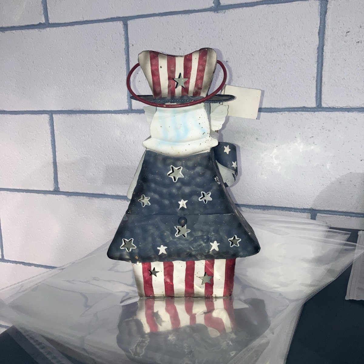 Patriotic Uncle Sam Tin Lantern Votive Candle Holder, red, white, and blue 11\u201d T | eBay | eBay US