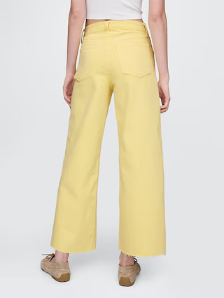 High Rise Stride Wide-Leg Ankle Jeans | Gap (US)