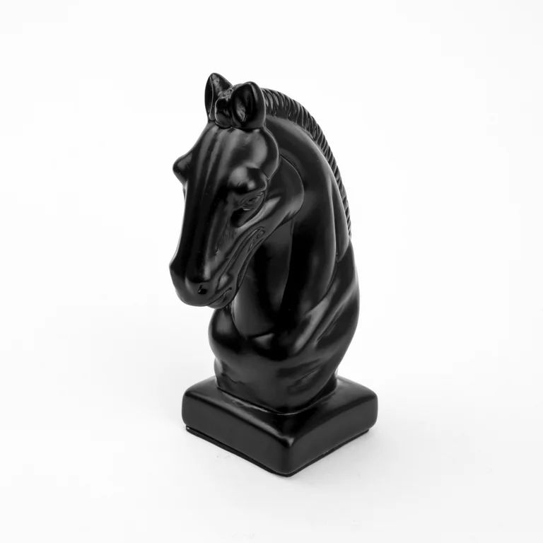 Mainstays 6.7"  Glossy Black Horse Ceramic Decorative Figurine Statue Table Decor Animal Sculptur... | Walmart (US)