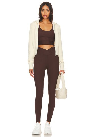 Ribbed Gym Bra in Dark Oak | Revolve Clothing (Global)