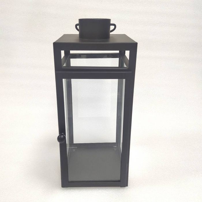 16" x 7" Decorative Metal Lantern Candle Holder Matte Black - Threshold™ | Target