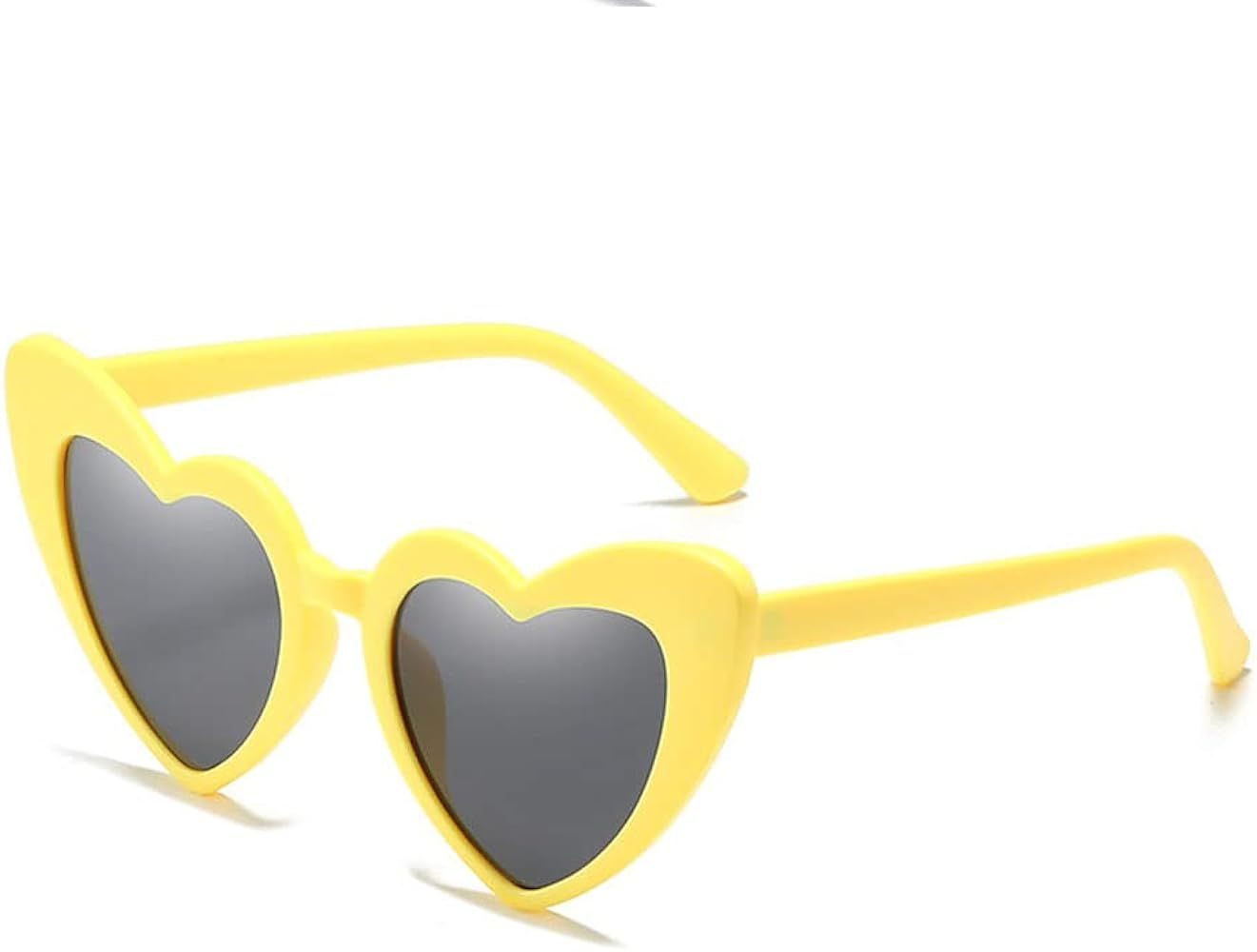 Women Fashion Goggle Heart Sunglasses Vintage Love Heart Shaped Sunglasses Cat Eye Mod Style Styl... | Amazon (US)