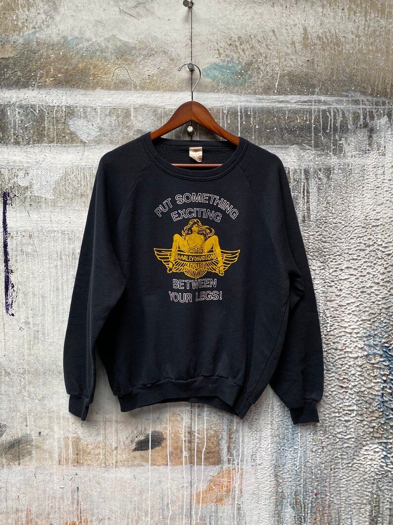 Rare 80s Harley Davidson 'Something Exciting' sweatshirt | Etsy (US)