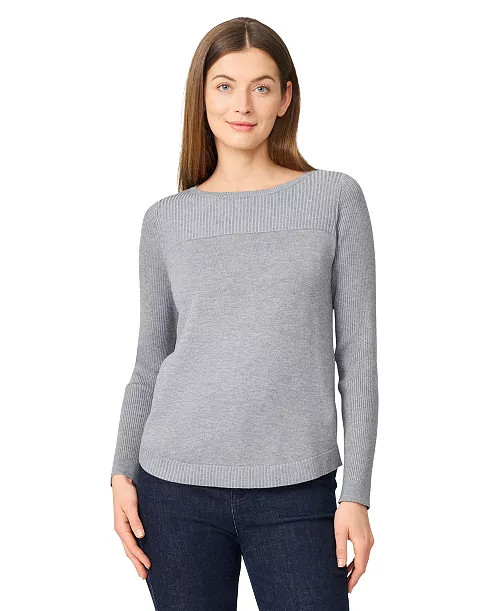 Women's Boat Neck Long-Sleeve Sweater | Macy's