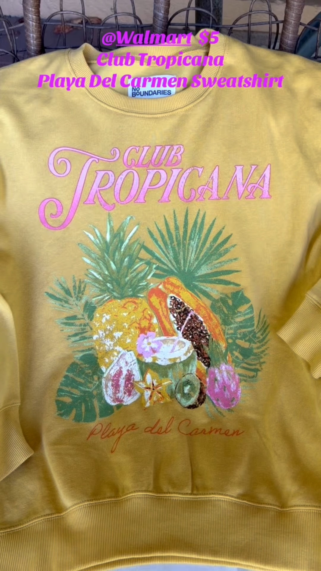 POV: the clearance rack understood the assignment 🌴✨ This Club Tropicana sweatshirt from Walmart is giving Farm Rio meets Anthropologie vibes without the designer price tag. Spring and summer colors, lightweight cozy feel, and somehow I found it for just $5 😭 It’s available online for around $14, which is still a steal, but definitely check your local store because these clearance finds disappear FAST.

#WalmartCreator #WalmartFinds #SpringFashion #SummerStyle #ClearanceFinds